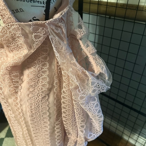 Burberry Blush Pink Lace Mini Dress - Picture 9 of 12